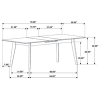 Crestmont 7-piece Extension Leaf Dining Table Set Black