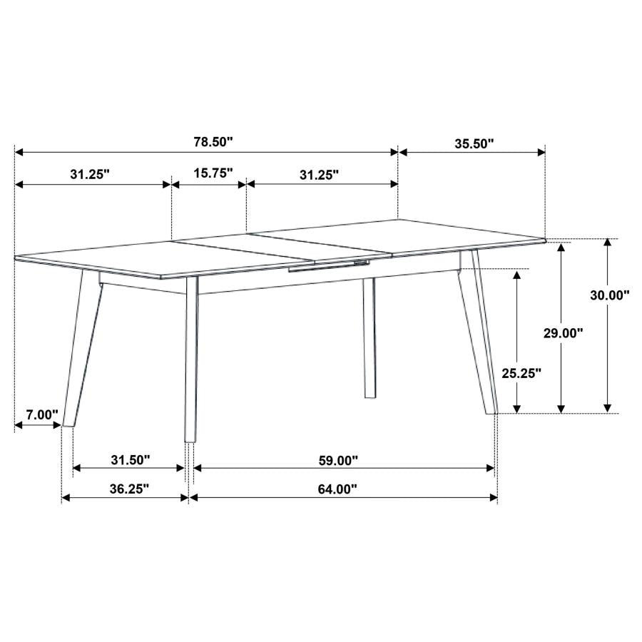 Crestmont 7-piece Extension Leaf Dining Table Set Black