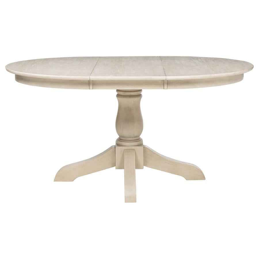 Orrison Oval 62-inch Wood Extension Leaf Dining Table Linen