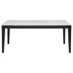 Home & Sleep Outlet - Averill 72-inch Rectangular White Marble Top Dining Table Coffee Bean