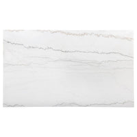Averill 72-inch Rectangular White Marble Top Dining Table Coffee Bean