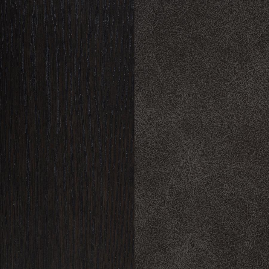Home & Sleep Outlet - Averill Faux Leather Upholstered Dining Side Chair Dark Grey (Set of 2)