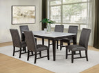 Home & Sleep Outlet - Averill Faux Leather Upholstered Dining Side Chair Dark Grey (Set of 2)