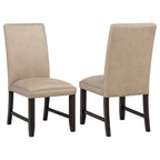 Home & Sleep Outlet - Averill Faux Leather Upholstered Dining Side Chair Tan (Set of 2)