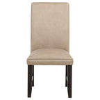 Home & Sleep Outlet - Averill Faux Leather Upholstered Dining Side Chair Tan (Set of 2)