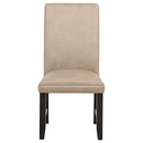 Averill Faux Leatherette Upholstered Dining Side Chair Tan (Set of 2)
