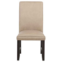 Averill Faux Leatherette Upholstered Dining Side Chair Tan (Set of 2)