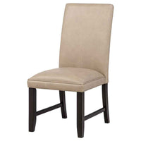 Averill Faux Leatherette Upholstered Dining Side Chair Tan (Set of 2)