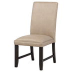 Home & Sleep Outlet - Averill Faux Leather Upholstered Dining Side Chair Tan (Set of 2)