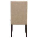 Averill Faux Leatherette Upholstered Dining Side Chair Tan (Set of 2)