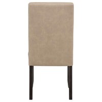 Averill Faux Leatherette Upholstered Dining Side Chair Tan (Set of 2)