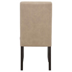 Home & Sleep Outlet - Averill Faux Leather Upholstered Dining Side Chair Tan (Set of 2)