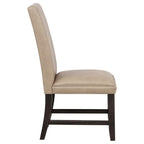 Home & Sleep Outlet - Averill Faux Leather Upholstered Dining Side Chair Tan (Set of 2)