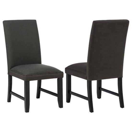 Berning Fabric Upholstered Parson Side Chair Charcoal (Set of 2)
