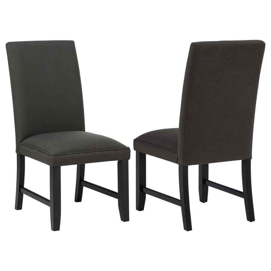 Berning Fabric Upholstered Parson Side Chair Charcoal (Set of 2)