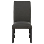 Home & Sleep Outlet - Berning Fabric Upholstered Parson Side Chair Charcoal Grey (Set of 2)