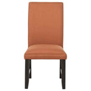 Berning Fabric Upholstered Parson Side Chair Salmon Orange (Set of 2)