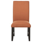 Home & Sleep Outlet - Berning Fabric Upholstered Parson Side Chair Salmon Orange (Set of 2)