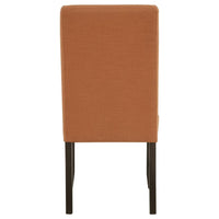 Berning Fabric Upholstered Parson Side Chair Salmon Orange (Set of 2)