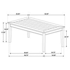 Home & Sleep Outlet - Atwood 5-piece Rectangular Wood Dining Set Warm Brown
