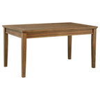 Home & Sleep Outlet - Atwood Rectangular Wood Dining Table Warm Brown
