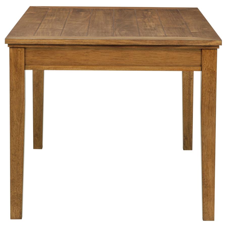 Home & Sleep Outlet - Atwood Rectangular Wood Dining Table Warm Brown
