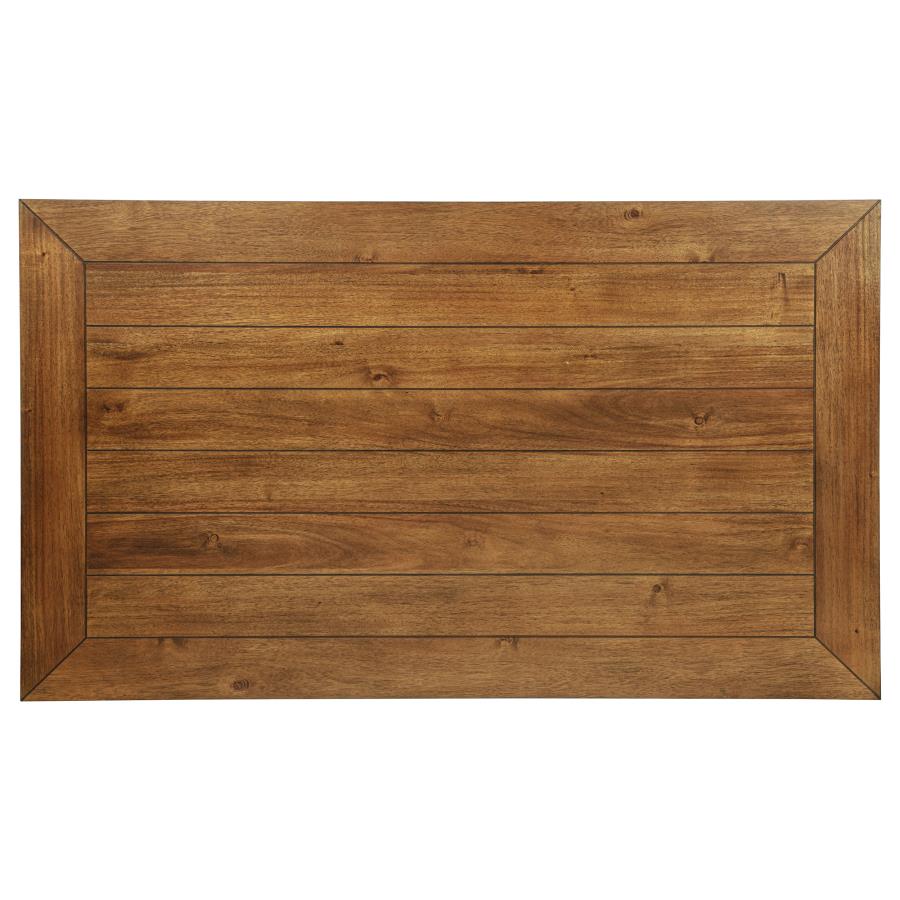 Home & Sleep Outlet - Atwood Rectangular Wood Dining Table Warm Brown