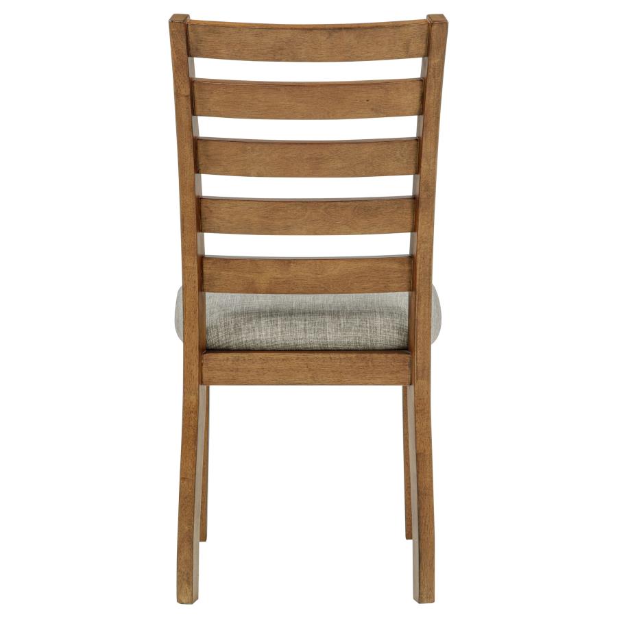 Home & Sleep Outlet - Atwood Wood Dining Side Chair Upholstered Seat Warm Brown