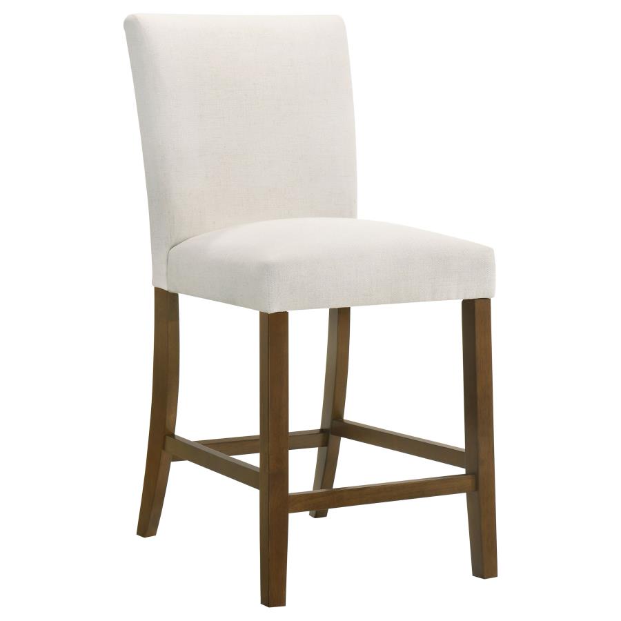 Home & Sleep Outlet - Paxton 5-piece Round Glass Top Counter Height Dining Set Beige