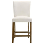 Home & Sleep Outlet - Paxton 5-piece Round Glass Top Counter Height Dining Set Beige