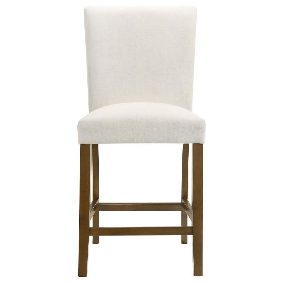 Home & Sleep Outlet - Paxton 5-piece Round Glass Top Counter Height Dining Set Beige