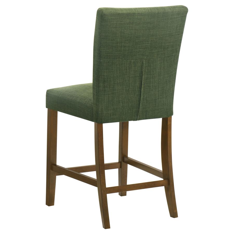 Home & Sleep Outlet - Paxton 5-piece Round Glass Top Counter Height Dining Set Green