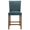Paxton 5-piece Round Glass Top Counter Height Dining Set Teal Blue