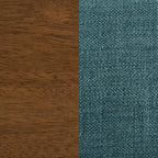 Home & Sleep Outlet - Paxton 5-piece Round Glass Top Counter Height Dining Set Teal Blue