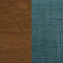 Paxton 5-piece Round Glass Top Counter Height Dining Set Teal Blue