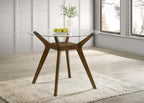 Home & Sleep Outlet - Paxton Round 48-inch Glass Top Counter Height Dining Table Brown