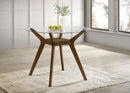 Paxton Round 48-inch Glass Top Counter Height Dining Table Brown