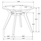 Home & Sleep Outlet - Paxton Round 48-inch Glass Top Counter Height Dining Table Brown