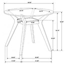 Paxton Round 48-inch Glass Top Counter Height Dining Table Brown