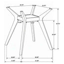 Paxton Square Wood Counter Height Dining Table Base Brown