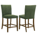Home & Sleep Outlet - Paxton Upholstered Counter Height Dining Chair Green (Set of 2)