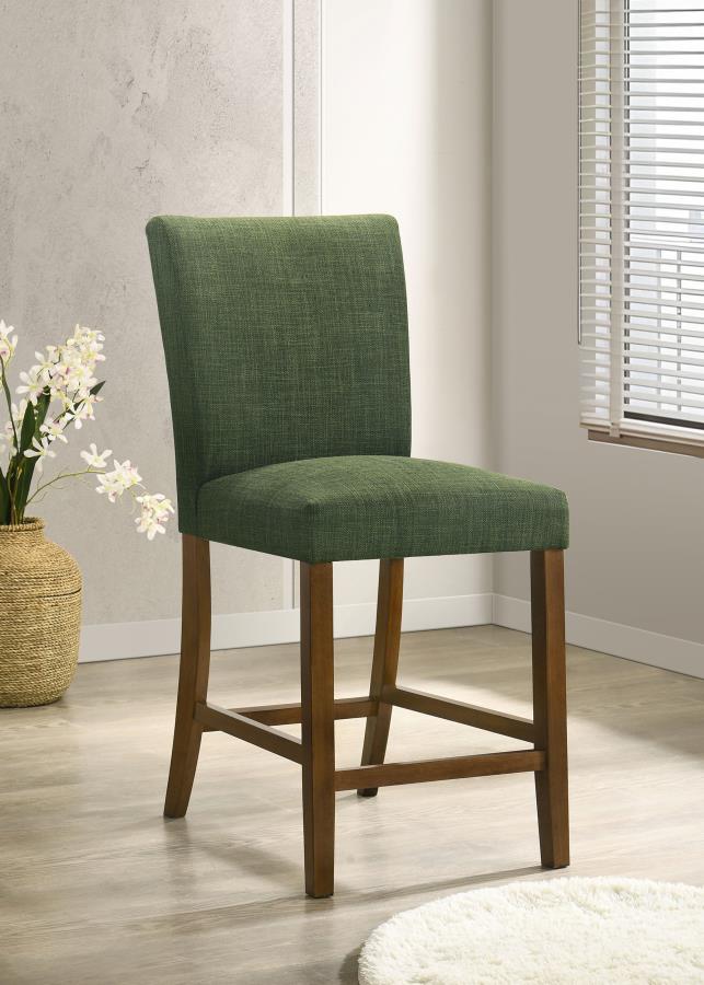 Home & Sleep Outlet - Paxton Upholstered Counter Height Dining Chair Green (Set of 2)