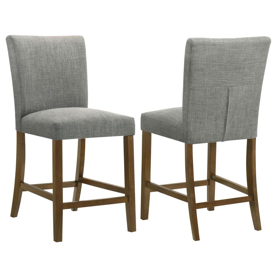 Home & Sleep Outlet - Paxton Upholstered Counter Height Dining Chair Grey (Set of 2)