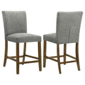 Home & Sleep Outlet - Paxton Upholstered Counter Height Dining Chair Grey (Set of 2)