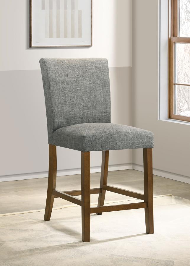 Home & Sleep Outlet - Paxton Upholstered Counter Height Dining Chair Grey (Set of 2)