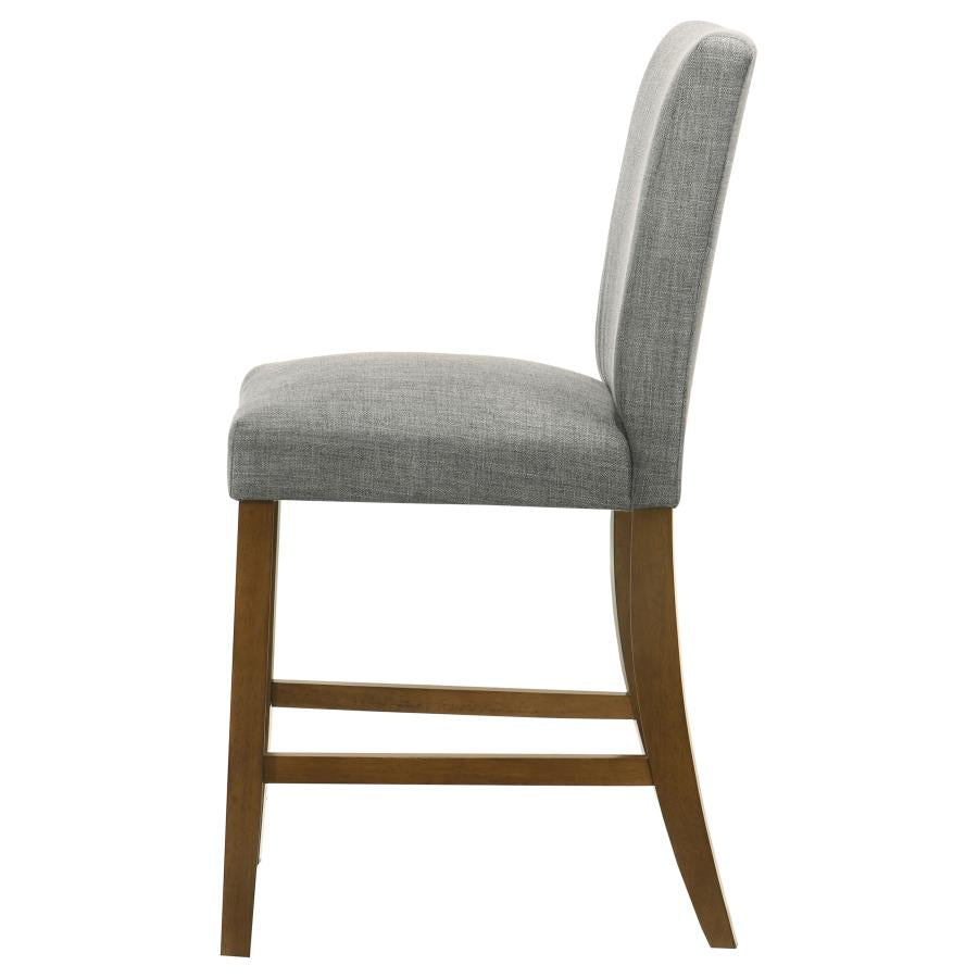 Home & Sleep Outlet - Paxton Upholstered Counter Height Dining Chair Grey (Set of 2)