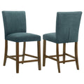 Home & Sleep Outlet - Paxton Upholstered Counter Height Dining Chair Teal Blue (Set of 2)
