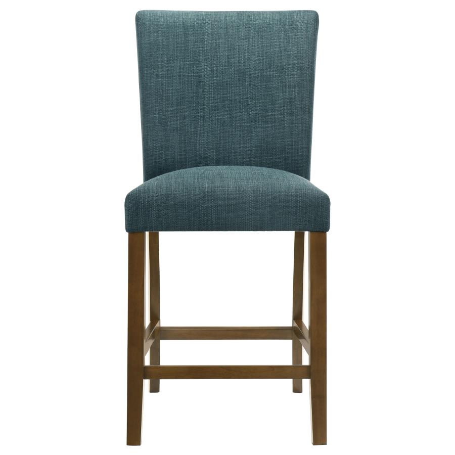 Home & Sleep Outlet - Paxton Upholstered Counter Height Dining Chair Teal Blue (Set of 2)