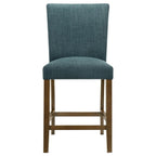 Home & Sleep Outlet - Paxton Upholstered Counter Height Dining Chair Teal Blue (Set of 2)