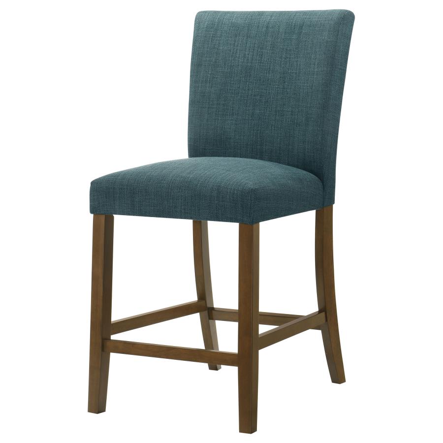 Home & Sleep Outlet - Paxton Upholstered Counter Height Dining Chair Teal Blue (Set of 2)